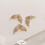 Herring Tail Pendant 14K Gold-Clad Whale Mermaid Tail DIY Jewelry