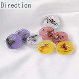 Japanese Resin Dried Flower Gravel Round Patch DIY Jewelry Material