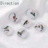 Japanese Resin Dried Flower Gravel Round Patch DIY Jewelry Material