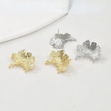 Copper Plated 14k Gingko Leaf Earrings