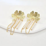 Copper Plated 14k Gingko Leaf Earrings