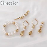 14K Oval Vertical Pattern Round Beads Straight Hole 10PCS