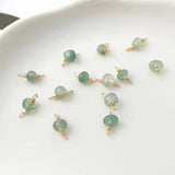 Copper-Plated Double Hanging Jade Gravel Bracelet DIY Jewelry Accessory