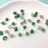 Copper-Plated Double Hanging Jade Gravel Bracelet DIY Jewelry Accessory