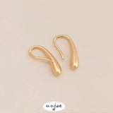 14K Gold-Covered Drop Ear Hooks Earrings 6PCS