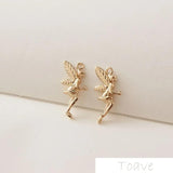 10pcs Elf Pendant Copper Electroplated DIY Ear Stud Pendant