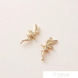 10pcs Elf Pendant Copper Electroplated DIY Ear Stud Pendant