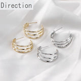 14K Clad Copper Plated Silver Pin Earrings