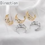 14K Clad Copper Plated Silver Pin Earrings