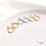 Copper-Clad 14K 18K Color-Preserving European-Style Buckle Earring