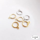 Copper-Clad 14K 18K Color-Preserving European-Style Buckle Earring