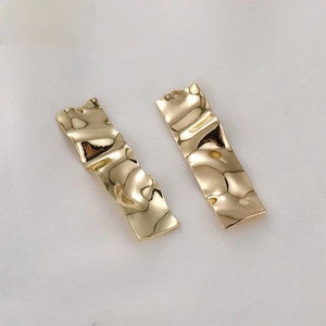 14k Gold-Clad Texture Concave-Convex Pendant DIY Accessories