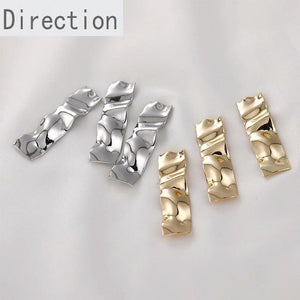 14k Gold-Clad Texture Concave-Convex Pendant DIY Accessories