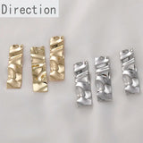 14k Gold-Clad Texture Concave-Convex Pendant DIY Accessories