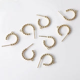 14K Copper Plated C-Type Doudou Earrings DIY Accessories