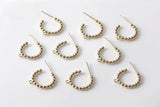 14K Copper Plated C-Type Doudou Earrings DIY Accessories