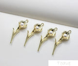 Flower Pearl Pendant Alloy DIY Ear Stud Material Accessories