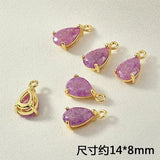 Spring Ice Zircon Drop Necklace Bracelet Ear Stud Pendant Parts DIY Ornament