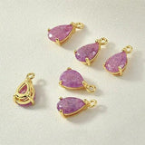 Spring Ice Zircon Drop Necklace Bracelet Ear Stud Pendant Parts DIY Ornament