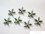 Spring Alloy Crystal Five Flower Pendant DIY Materials