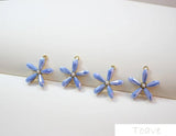 Spring Alloy Crystal Five Flower Pendant DIY Materials