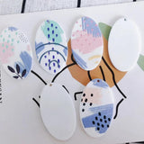 Funny Graffiti Dot Oval Acrylic Droplet Earrings