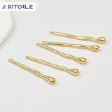 Copper-Plated 14K Color-Retaining Strip Drop Earrings