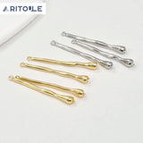 Copper-Plated 14K Color-Retaining Strip Drop Earrings
