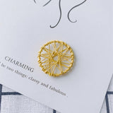 Iron Spray Paint Round Hollow Earrings