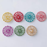 Iron Spray Paint Round Hollow Earrings