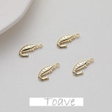 Small Shrimp Hollow Pendant for DIY Beaded Hand-made Accessories
