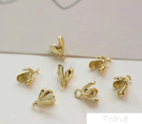Copper Parts Flower Cap Base Support DIY Pearl Pendant Material