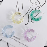 Colorful Round Hemp Pattern Earrings