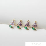 Hipster Three-Petal Flower Pendant DIY Ear Stud Bracelet Necklace Accessories
