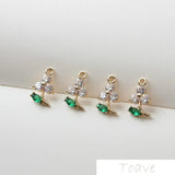 Hipster Three-Petal Flower Pendant DIY Ear Stud Bracelet Necklace Accessories
