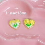 Sweetheart Tag Ins Wind Smudge Flower Tulip Love Pendant DIY Earrings