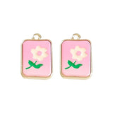 Sweetheart Tag Ins Wind Smudge Flower Tulip Love Pendant DIY Earrings