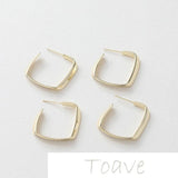 Gold C-Shaped Earrings DIY Material Accessory