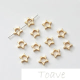 Gold Copper Plated Star Beads DIY Earrings Jewelry