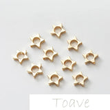 Gold Copper Plated Star Beads DIY Earrings Jewelry