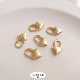 14K Gold-Clad Heart Chain Necklace with Lobster Clasp
