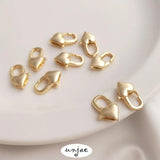 14K Gold-Clad Heart Chain Necklace with Lobster Clasp