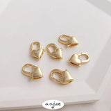 14K Gold-Clad Heart Chain Necklace with Lobster Clasp