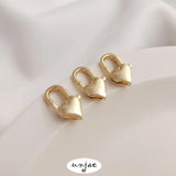 14K Gold-Clad Heart Chain Necklace with Lobster Clasp