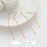 18K Gold Plated Cross Chain Earrings DIY Material