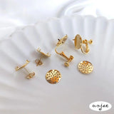 Color-Preserving 18K Disc Earrings with Ear Clip
