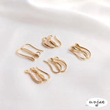 14K Ear Hook with Bead Support Ear Needle for Tassel Earrings DIY
