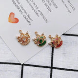 18K Copper Plated Zircon Pendant Court Necklace Earrings Set