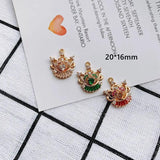 18K Copper Plated Zircon Pendant Court Necklace Earrings Set