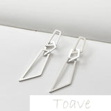 Gold-Plated Copper Real Geometric Earrings DIY Material Accessories